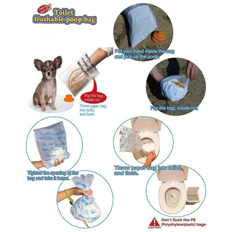 100pcs Dog Poop Bags Large Waste Bag Double Layers Biodegradable Easy to Carry
