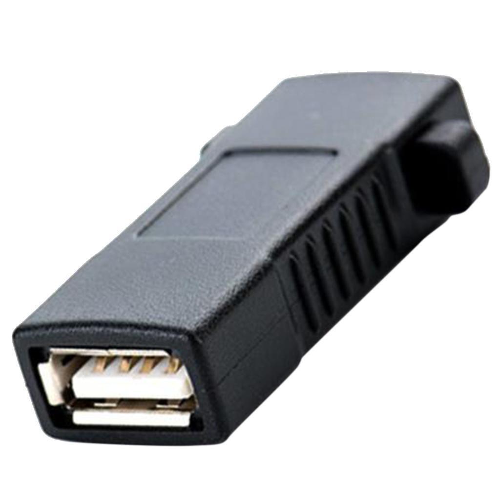 USB 2.0 Type A Female/Female Adapter Coupler Gender Changer-Black Connector