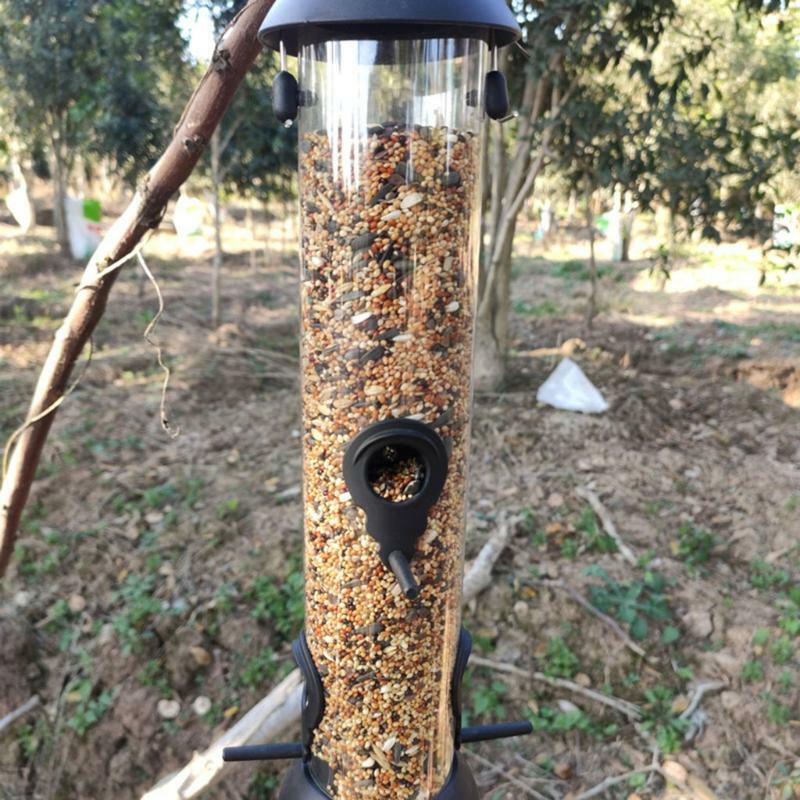 Hanging Wild Bird Seed Feeder Bird Food Dispender Outdoor Garden Feeding Tool