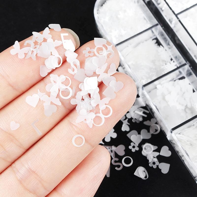 Valentines Day Heart Nail Glitter Sequins Confetti Paillettes for DIY Nail Art