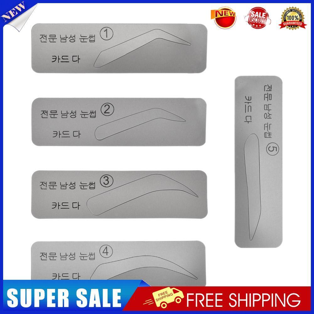 5pcs Reusable Eyebrow Stencil Set Eye Brow Mold DIY Styling Template Card