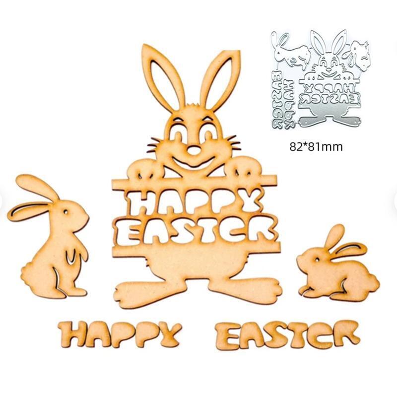 Smiling Bunny Metal Cutting Dies Stencil Scrapbooking Album Paper Card Template