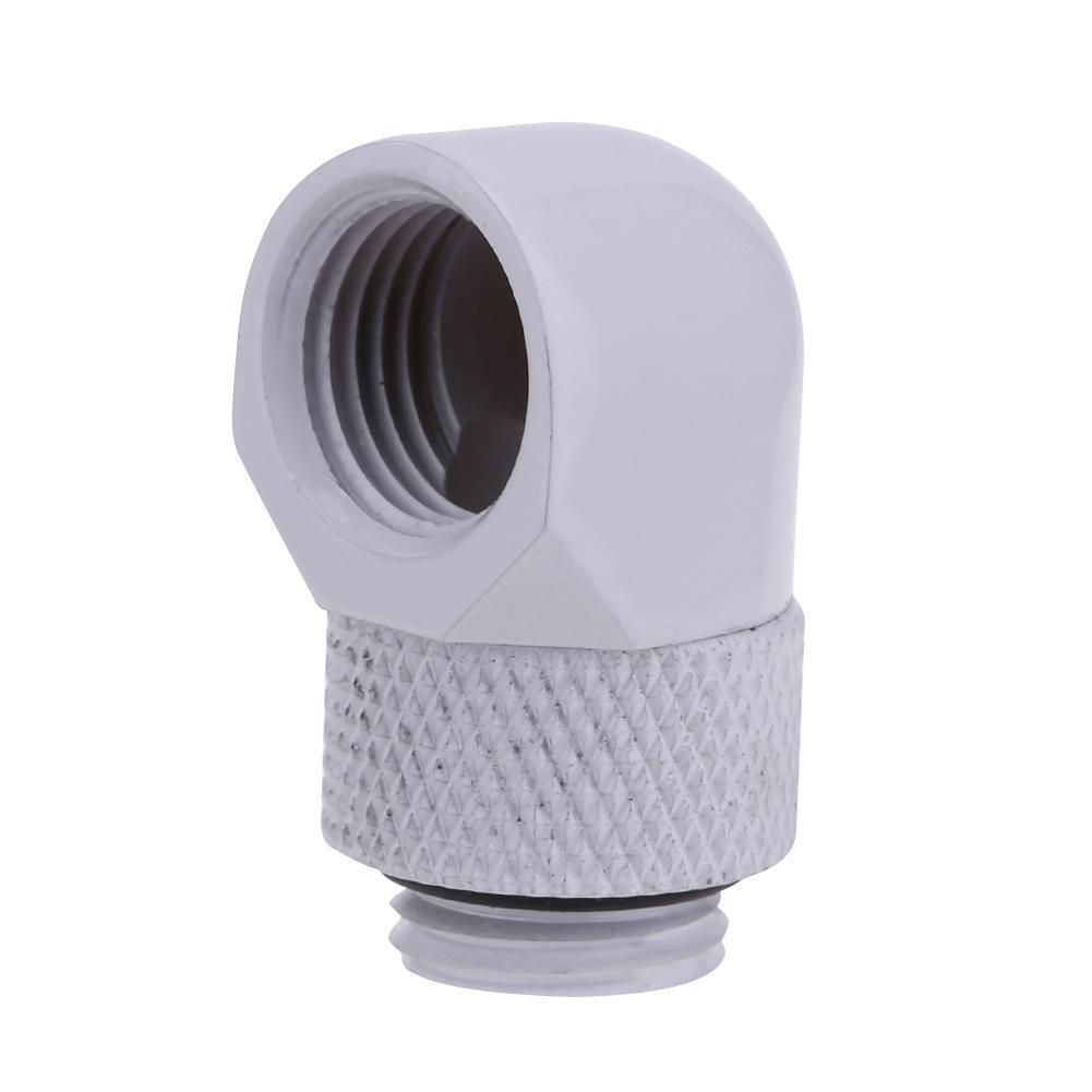 G1/4 Thread 90 Degree Fitting Adapter Rotary Water Cooled Connector(White)