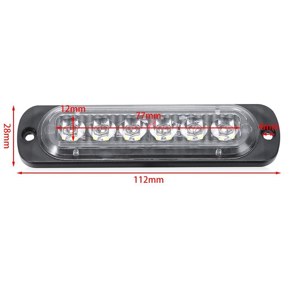 SUV Black 6 Lights Driving Lamp LED Work Light Turn Signal Headlight Fog Lamps