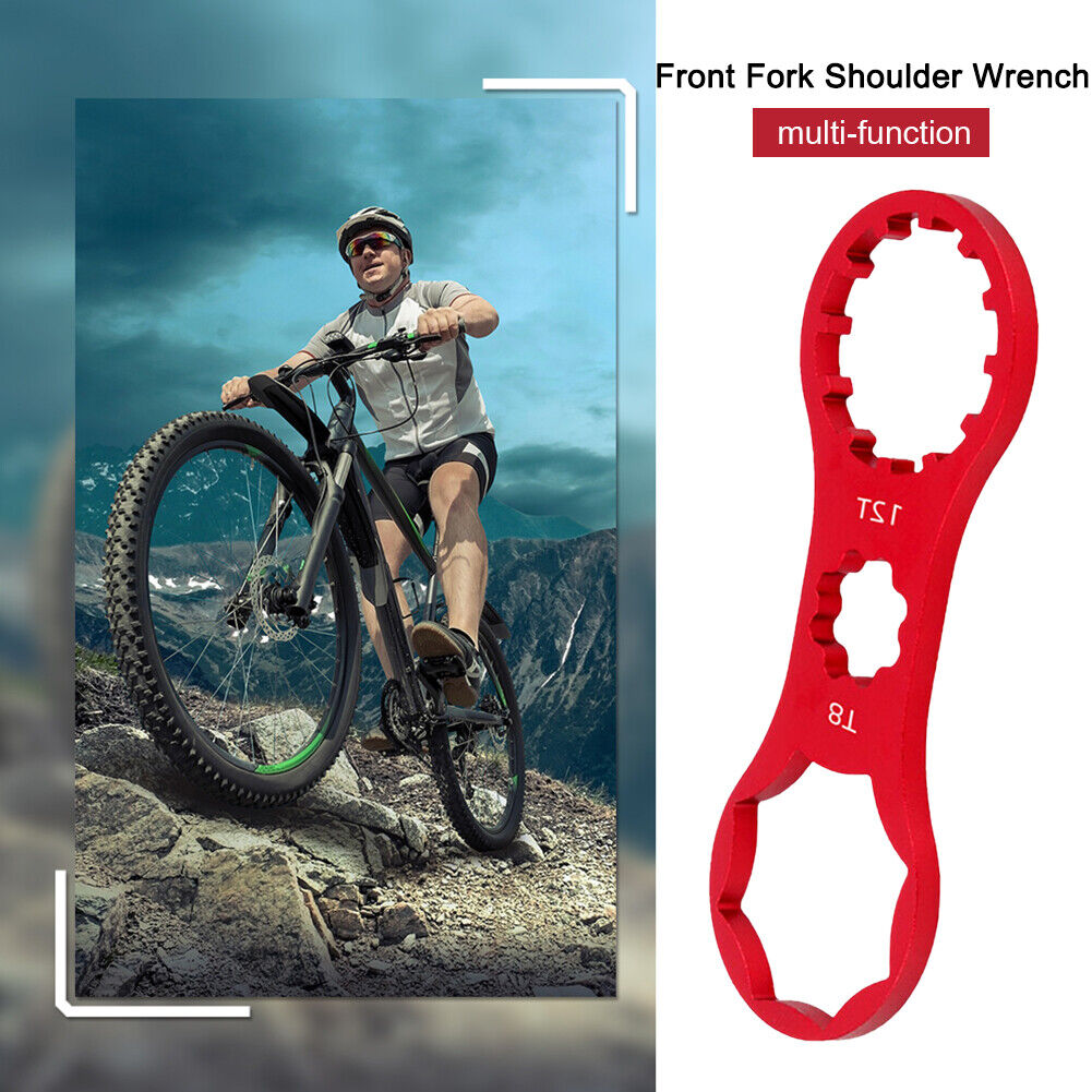 Aluminum Bicycle Front Fork Wrench for XCM/XCR/XCT MTB Repair Tool (Red A)
