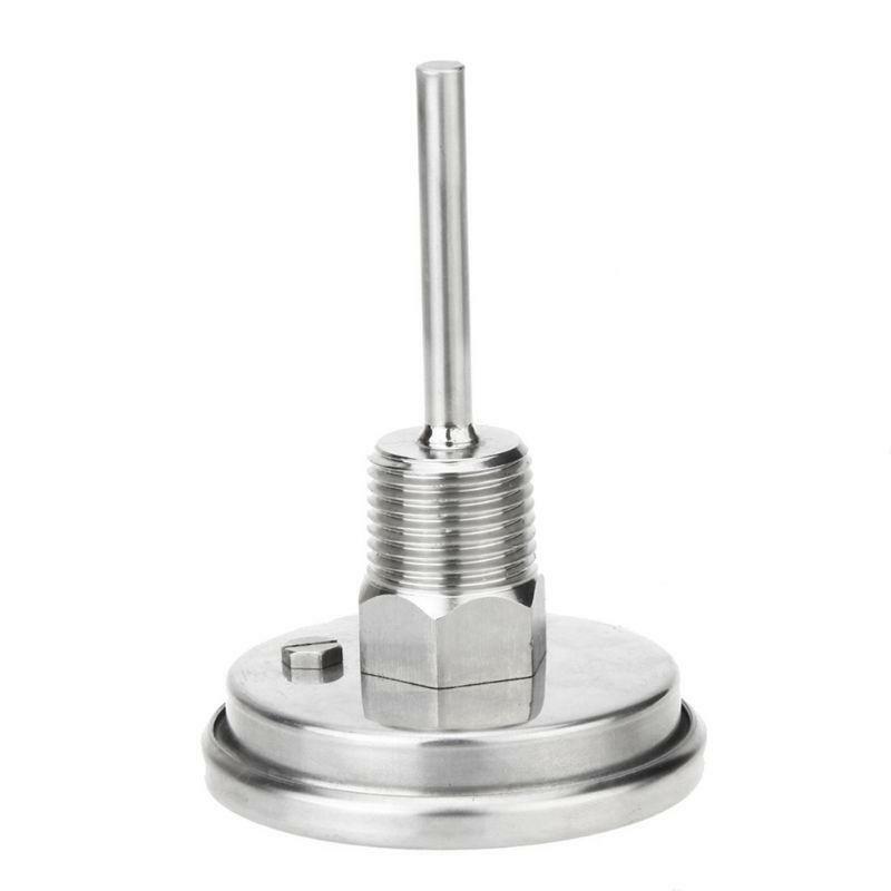 Home Brewing Thermometer Stainless Steel Celsius Fahrenheit Water Distilling NPT