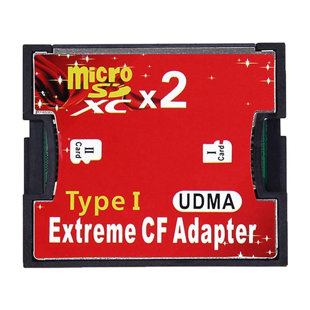 Dual Port SD / TF to CF Card Adapter SDHC SDXC to Compact Flash CF Type I Card