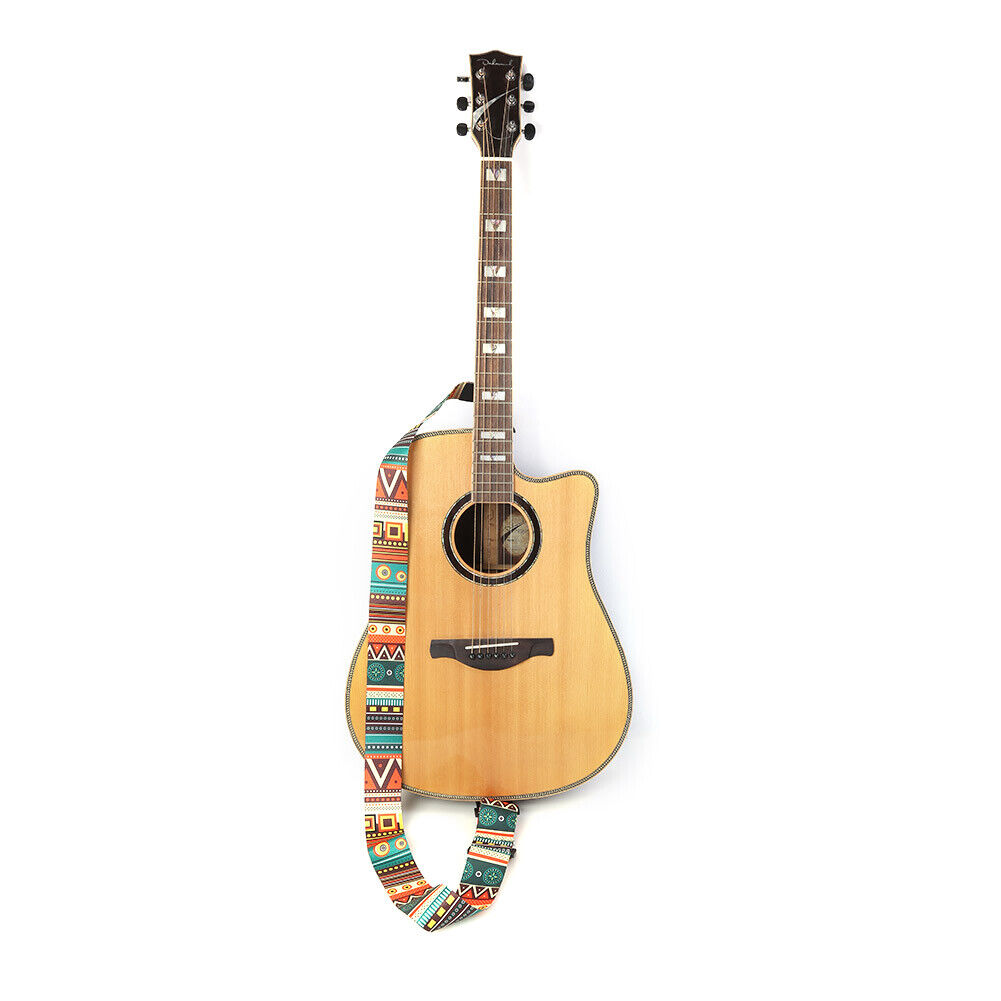 Guitar Strap Adjustable Belt for Acoustic Guitar Instrument Parts (Red)