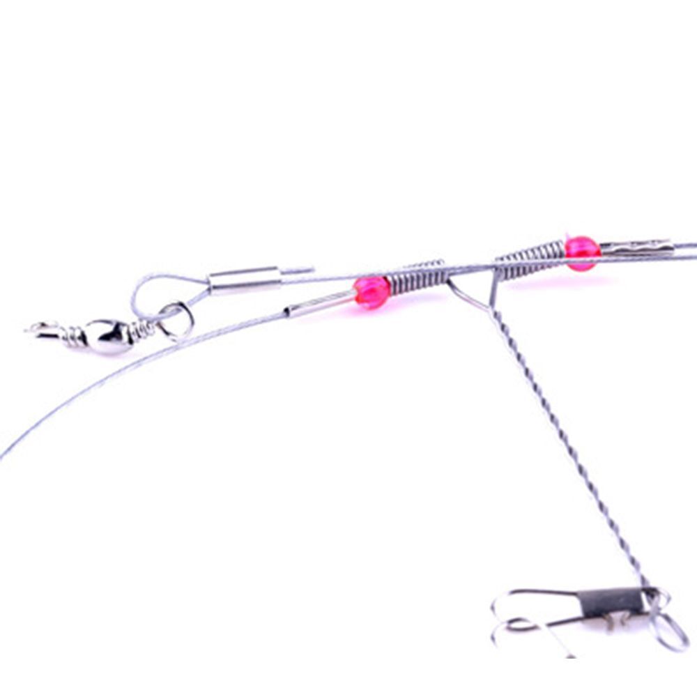 Steel String Safety Snaps Fishing Wire Line Rope Wire Leader Trace With Snap