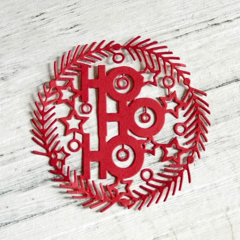 HO Christmas Circle Metal Cutting Dies Stencil DIY Scrapbooking Album Paper Card