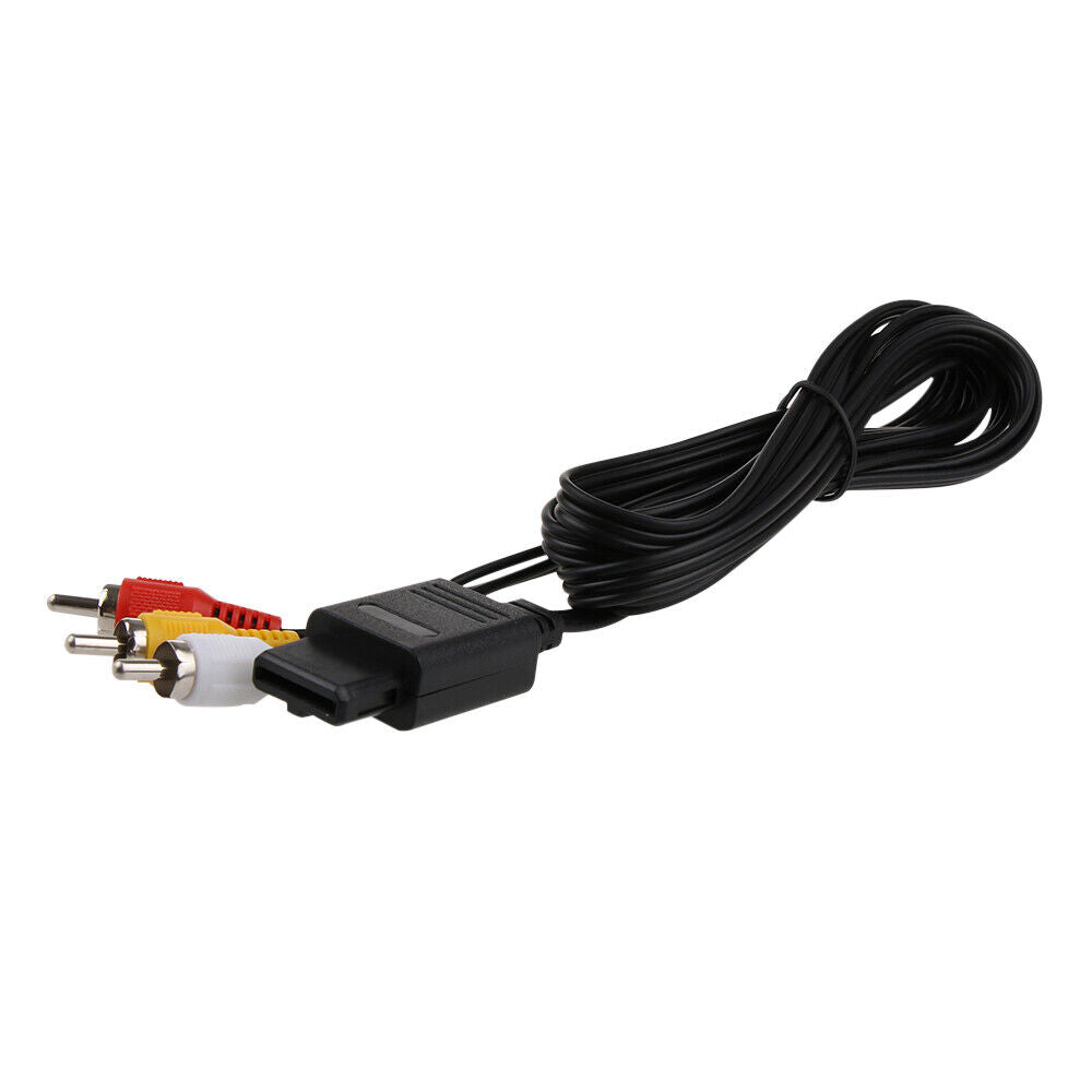 AV To RCA 6' Audio Video Cord Cable  For Super Nintendo GameCube N64 SNES NGC
