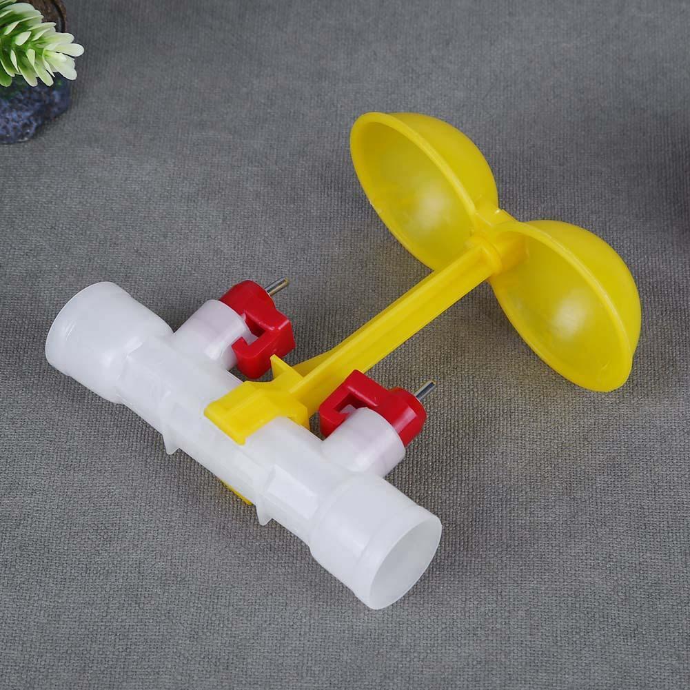 Double Outlet Drinking Hanging Chickens Cups Nipple Drinker Poultry Waterer