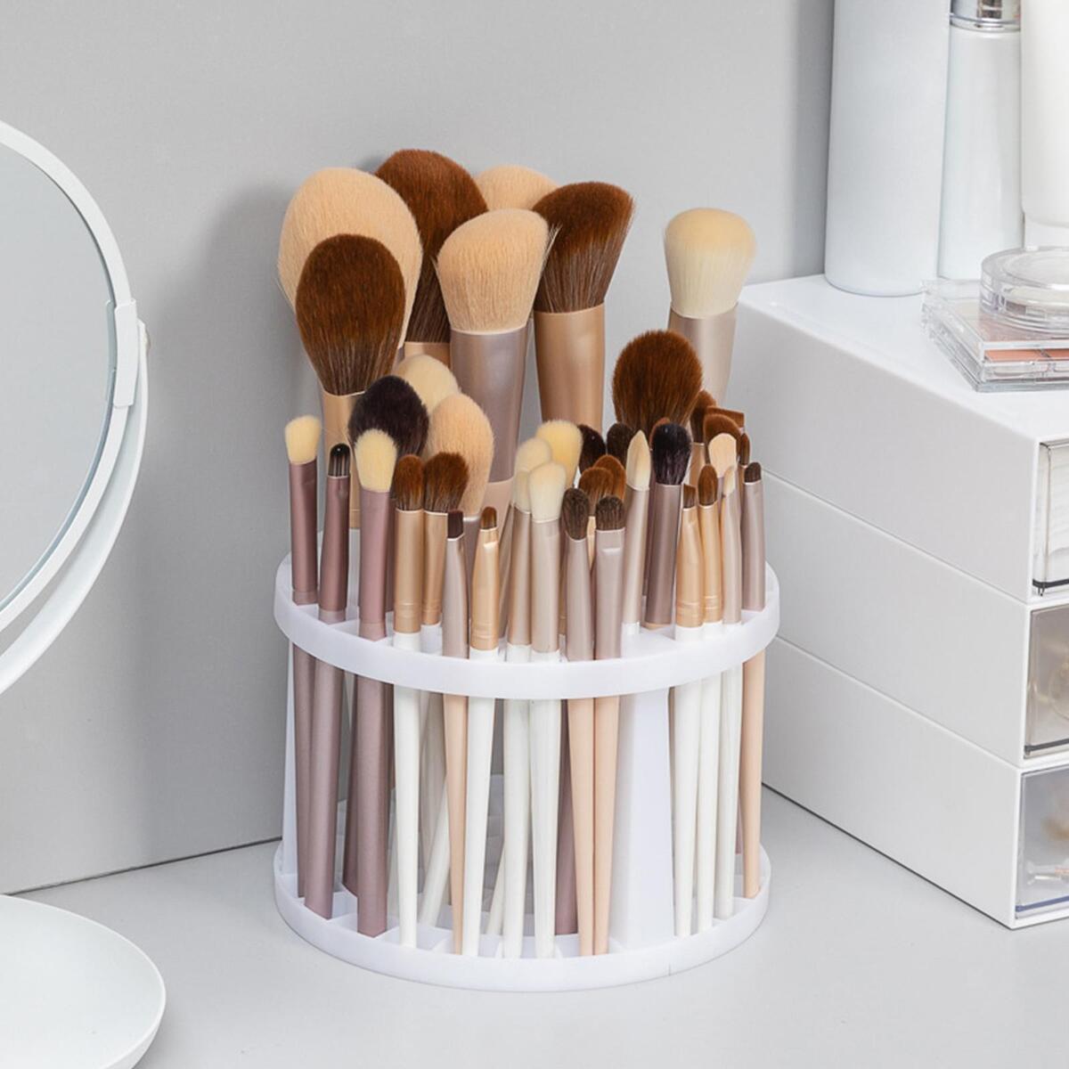 Makeup Brush Storage Rack Large Capacity Display Stand Holder Desk Stand for
