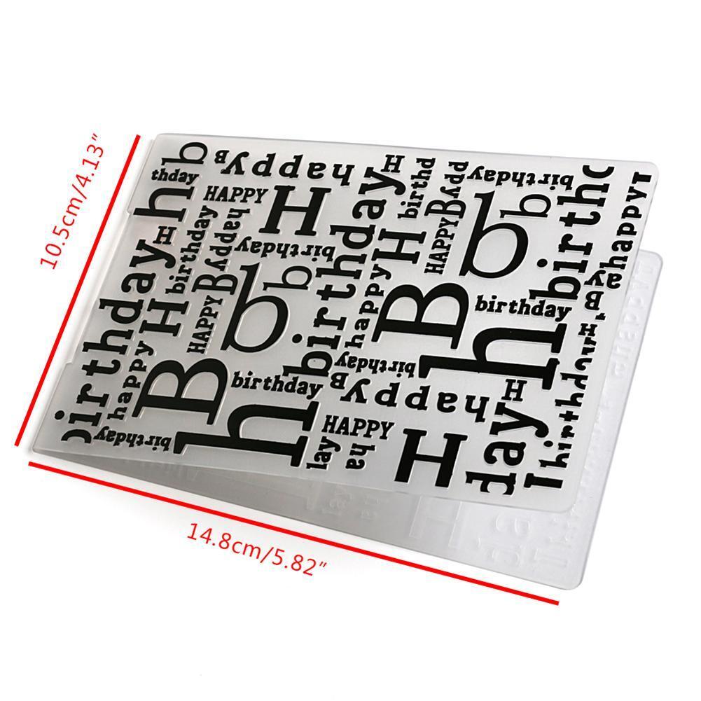 Christmas Words Plastic Embossing Folder for Scrapbook DIY Album Card