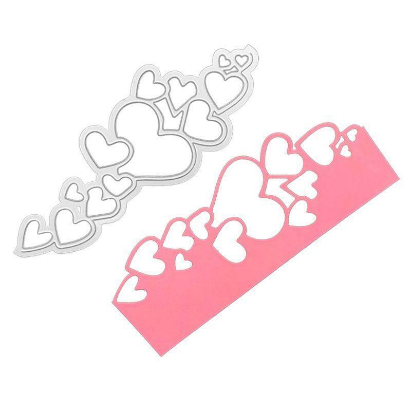 Love Heart Shape Cutting Die Carbon Steel Cuts Scrapbooking Embossing Hollow DIY