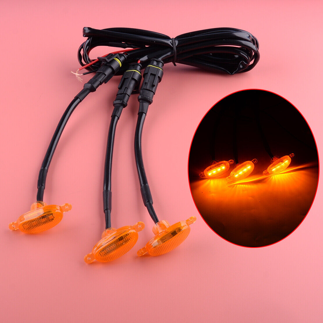 3xFront Grille LED DRL Light Grill Fit For Chevrolet Colorado 17-20