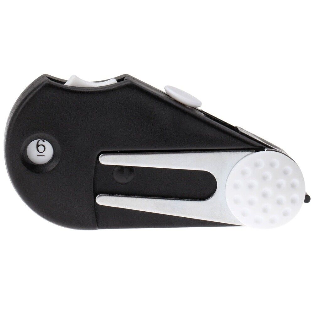 5in1 Golf Gadget Divot Tool Groove Cleaner Marker Brush Score Counter Belt Clip