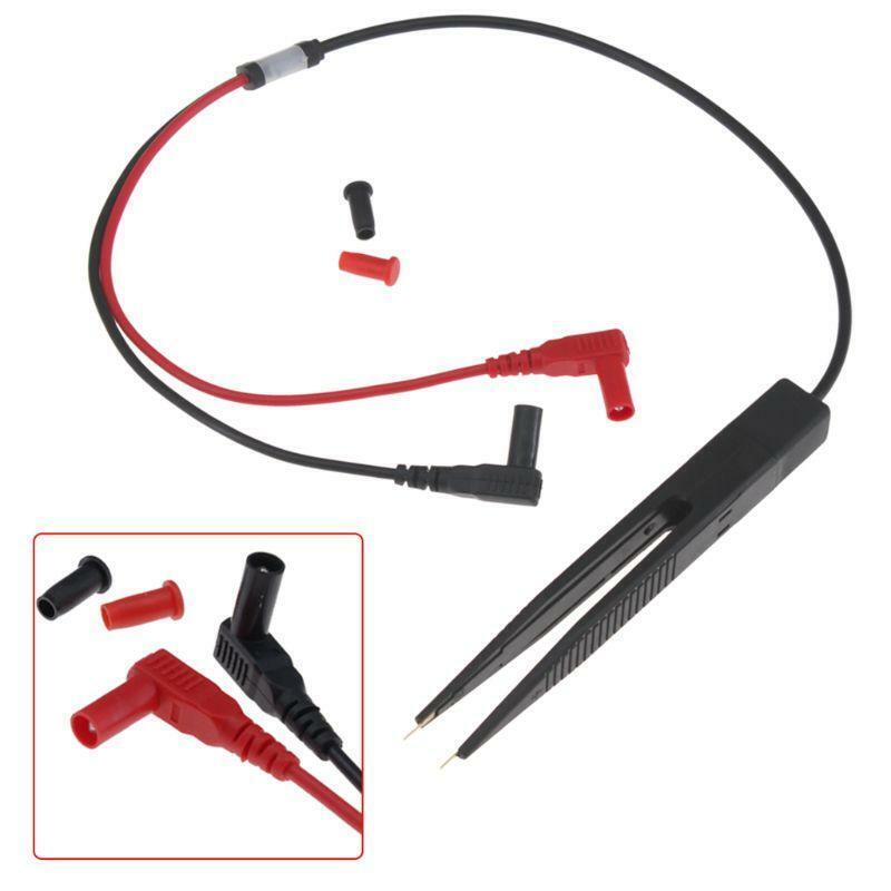 SMD Inductor Test Meter Clip Probe Tweezers For Resistor Multimeter Capacitor