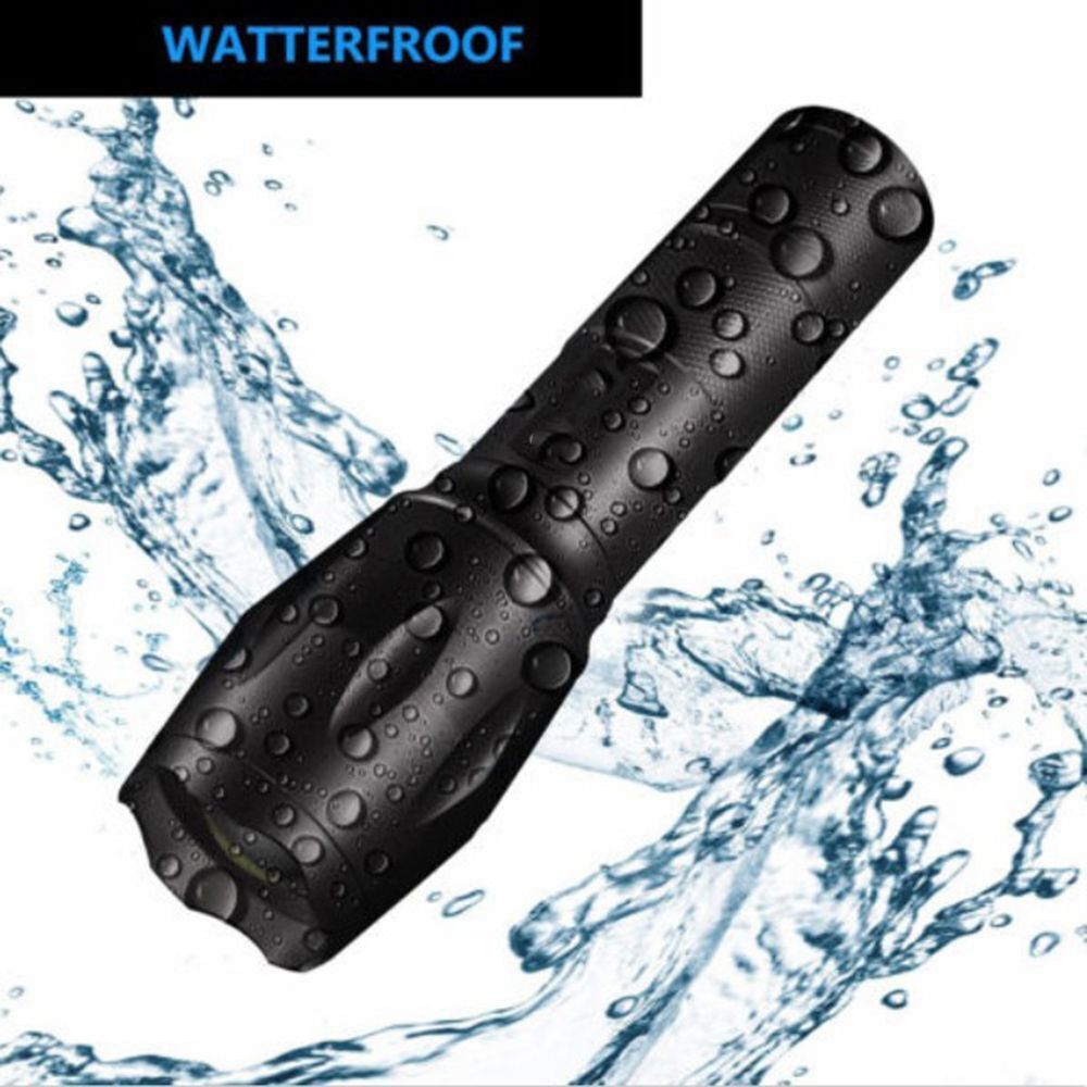 Zoomable Hiking Durable Flashlight 500 Lumen LED E17 XM-L  Waterproof Torch