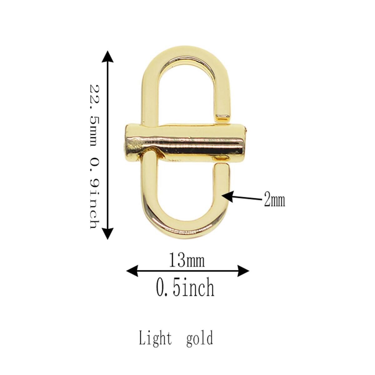 12Pcs Mixed Adjustable Metal Buckles Chain   Strap Shortener