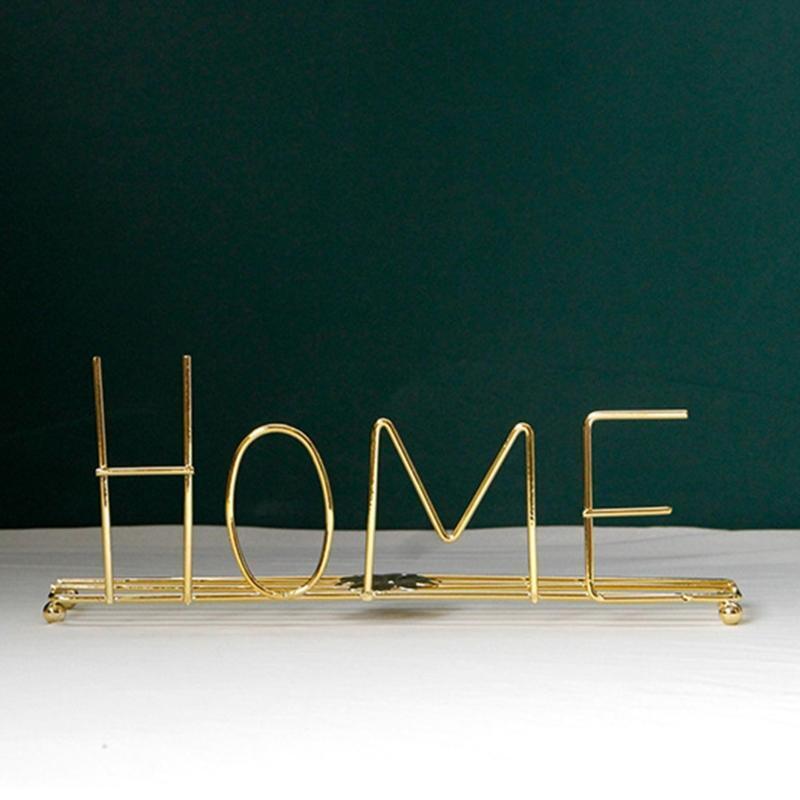 Modern Home Sign Metal Freestanding Letters Word Signs for Home Decoration Props