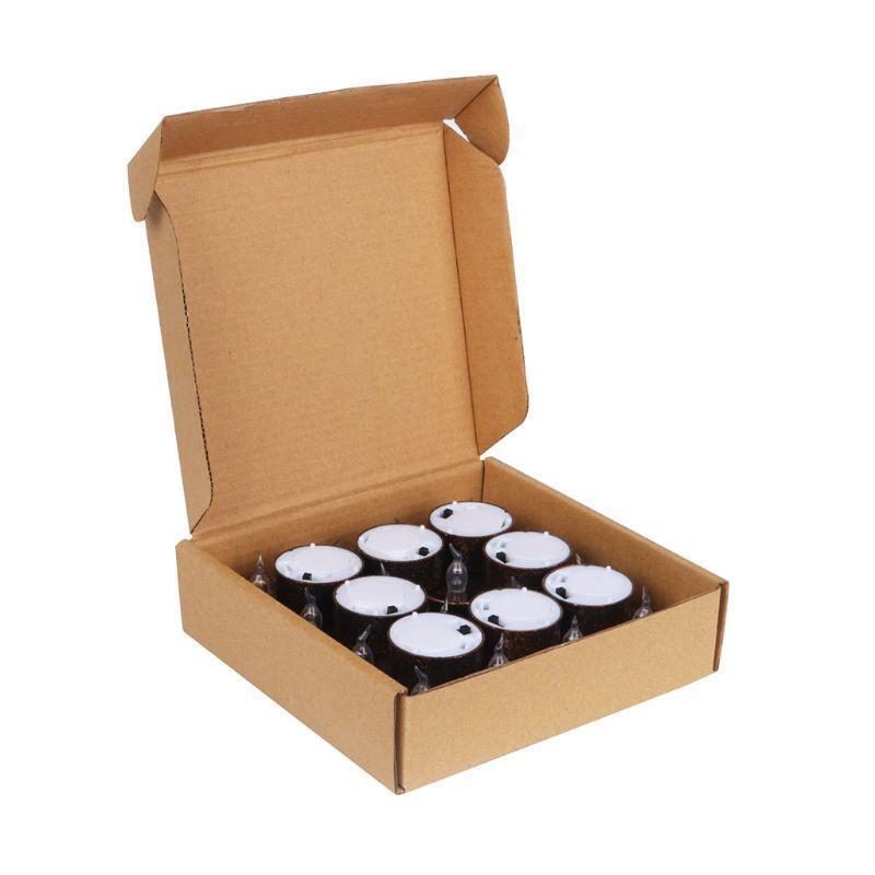 12 Pcs Plated Black Candles Battery Operated Tea light Flameless LED Electronic