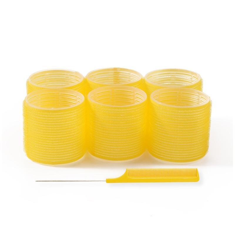 19pcs Self Grip Hair Roller with Tail Comb Set Salon Hair Dressing Curlers DIY