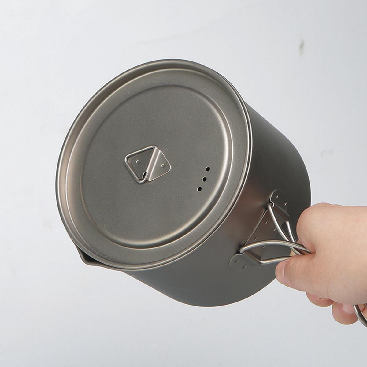 Camping Coffee Mug with Lid Drinking Cups Titanium Water Cup for Trekking