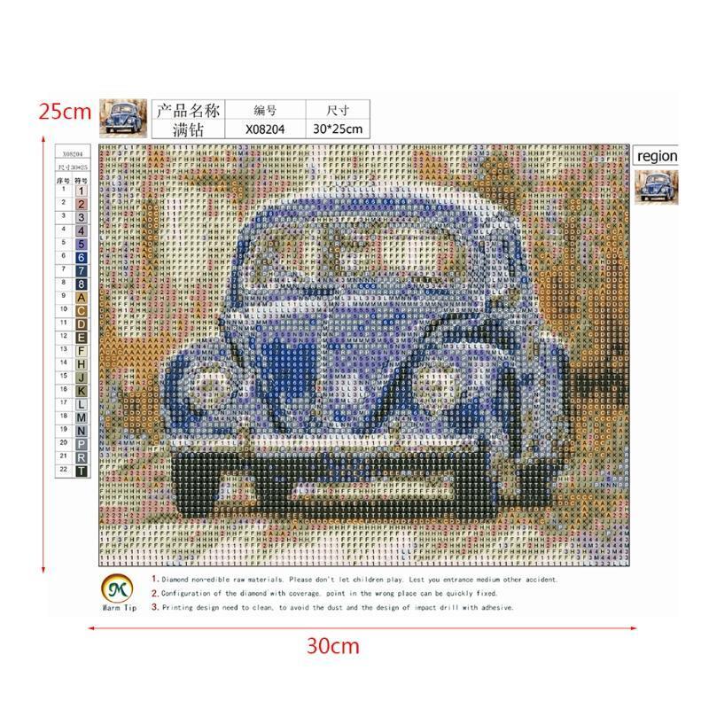 Car 5D Full Diamond Embroidery Painting DIY Painting Cross Stitch Home Decor Kit