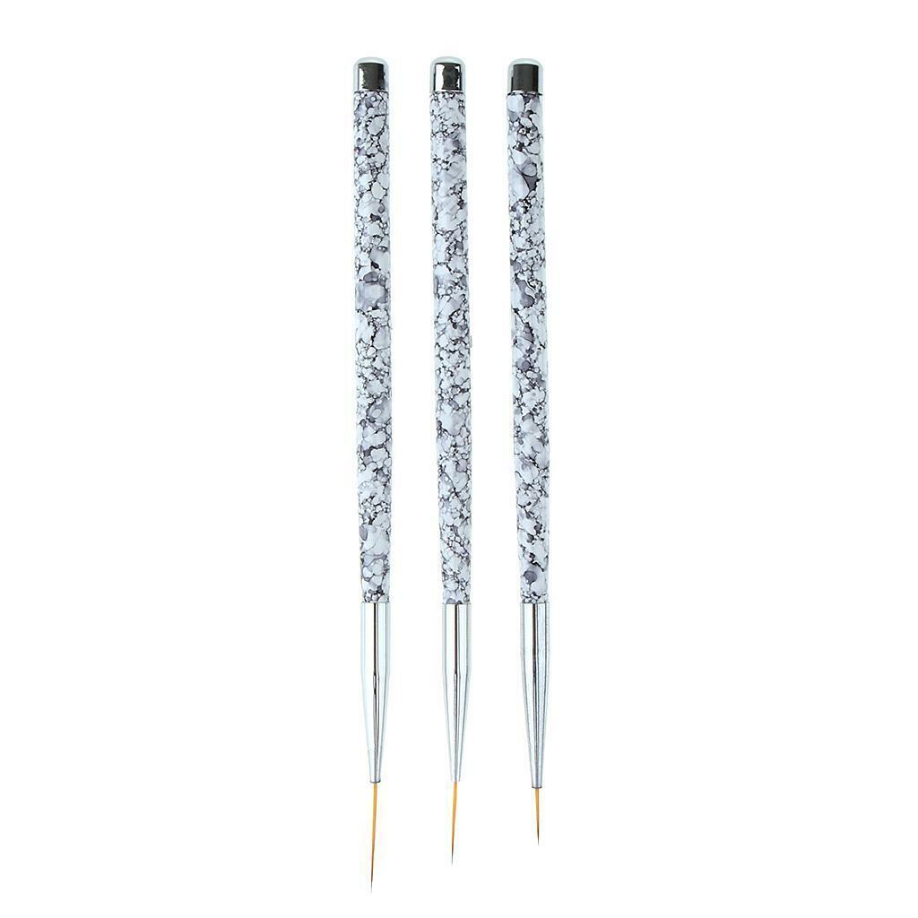 3PCS Nail Art Liner Brushes UV Gel Painting Nail Design Brush Pen 11/15/20mm
