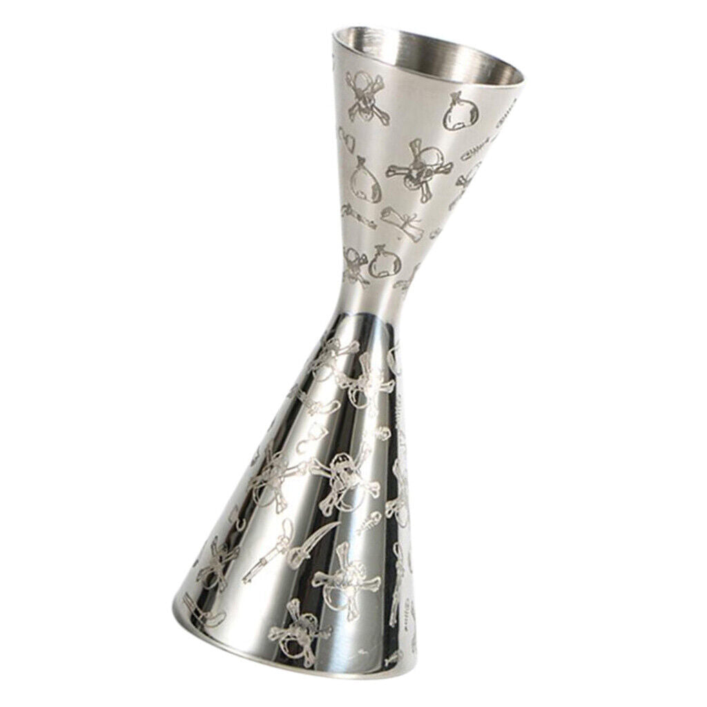 Cocktail Jigger Tool Liquor Mixer Measure Double Cup Stainless Steel 1oz/2oz