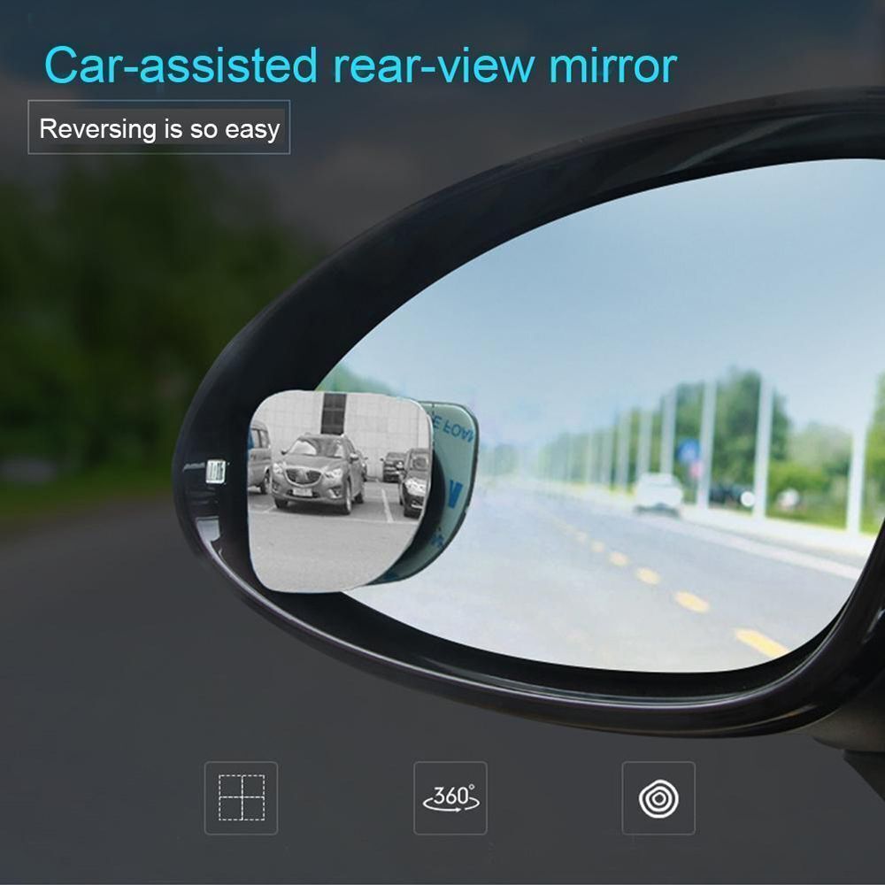 Motorcycle Accessories Convex Blind Spot Mirror 360 Degree Rotation HD Glass