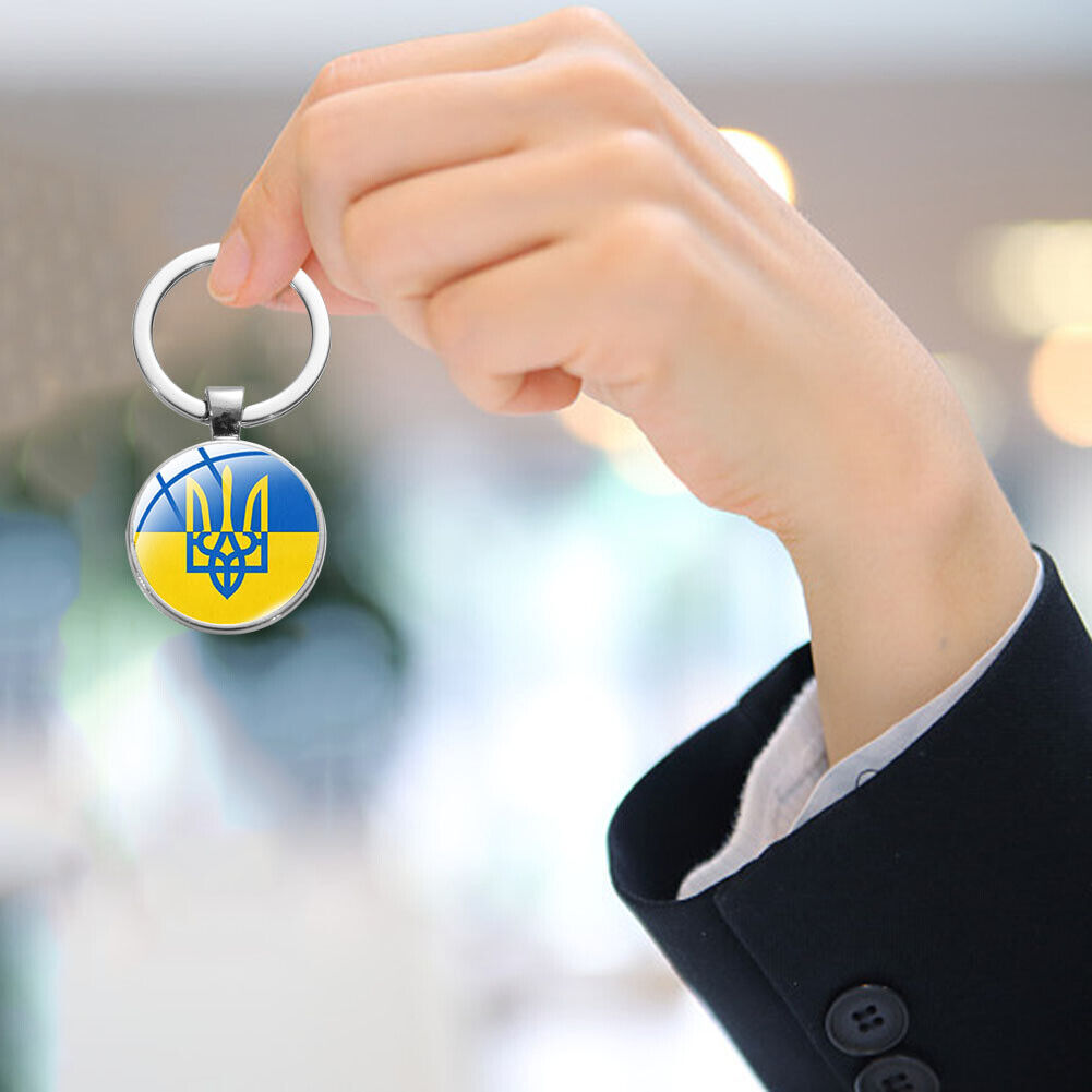 Ukraine Keychain Trinkets Ukrainian Charm Key Rings Bag Car Pendant (8)
