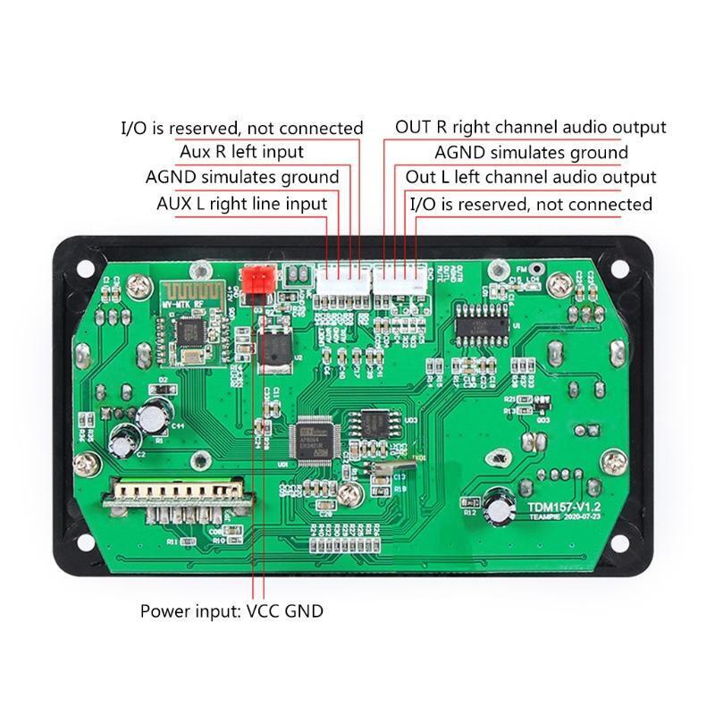 USB/SD/BT/FM/MP3 Decoder Board Bluetooth-compatible Music Player Module Audio