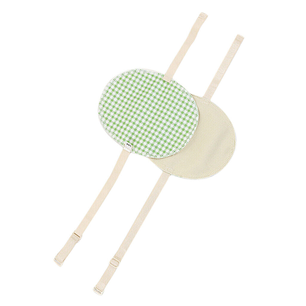 1 Pair of Washable Armpit Sweat Absorbing Pad Shields Light Green Grid
