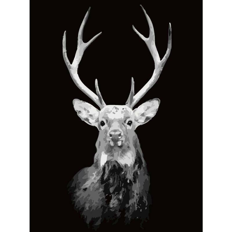 Grey deer Paint by Number Kits 16 x 20 inch Canvas DIY O il Painting