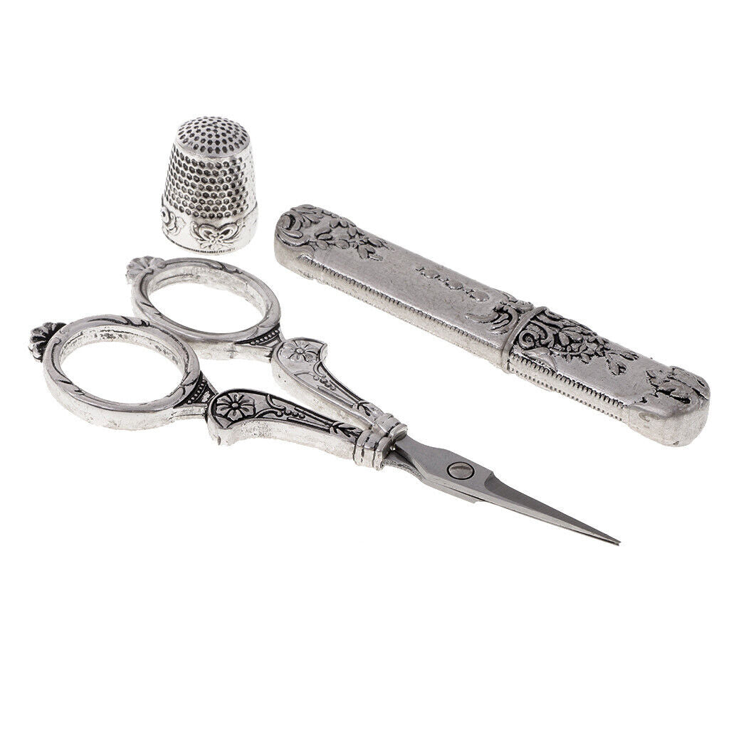 9 Pieces  European Sewing Scissors Needle Finger  Thimble And