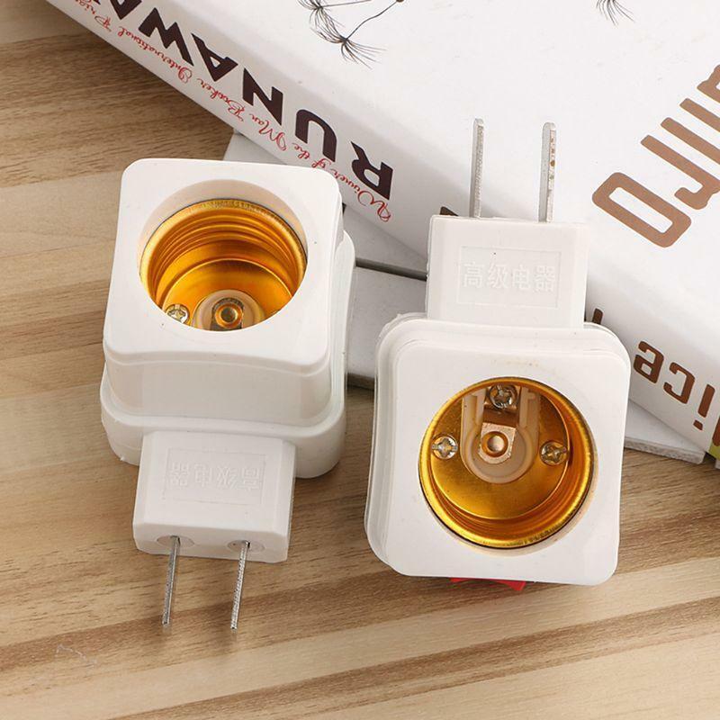 Rotary E27 Plug-in Screw LED Light Bulb Holder Lamp Base Socket Plug Adapter