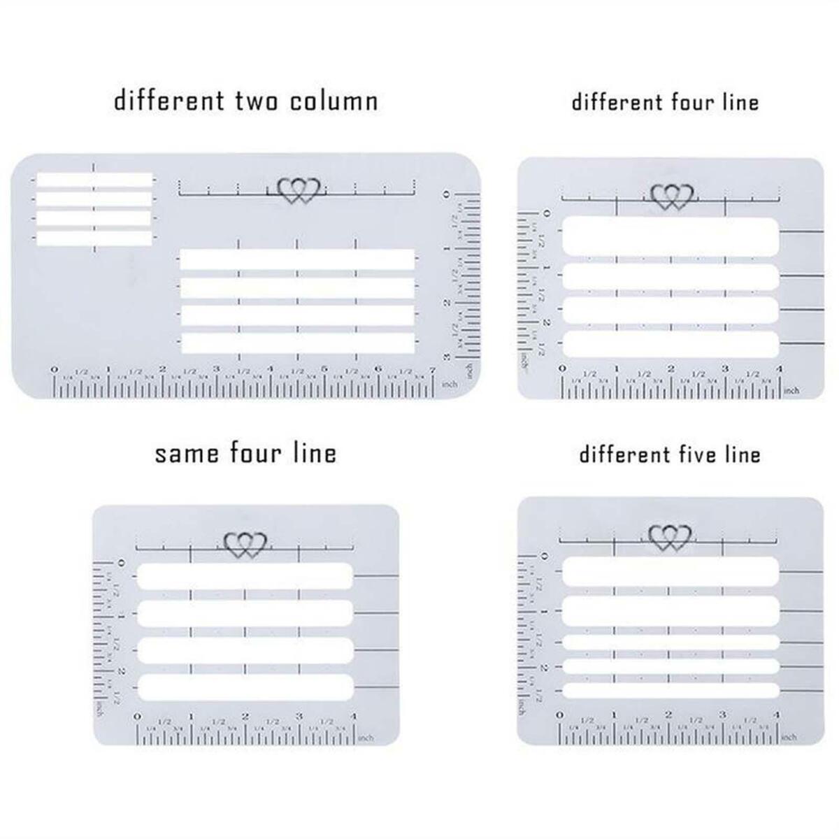 4x Envelope Addressing Stencil Thank  Calligraphy Trainer