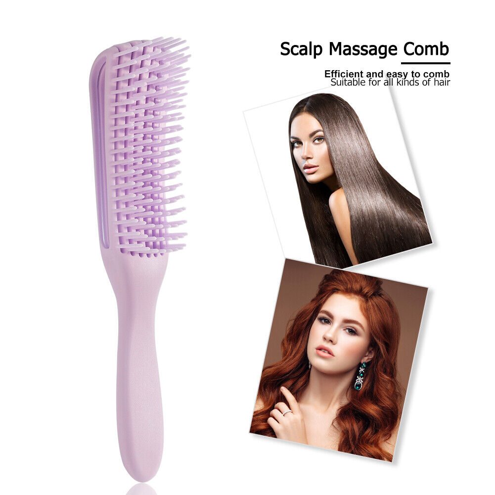 Detangling Hair Scalp Massage Comb Wet Curly Styling Hairbrush(Purple)
