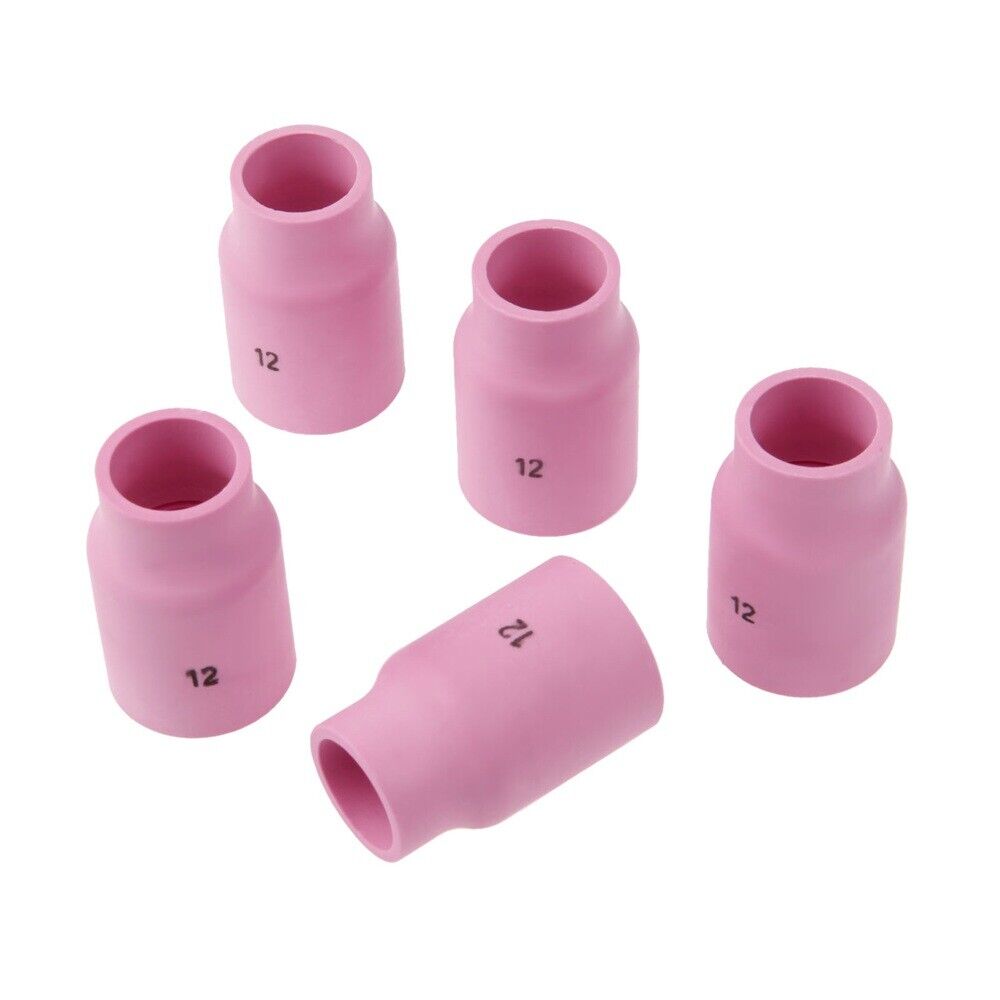 5x TIG Welding Gas Lens Alumina Ceramic Cups 53N87 #12 For WP9/17/18/20/26 Torch