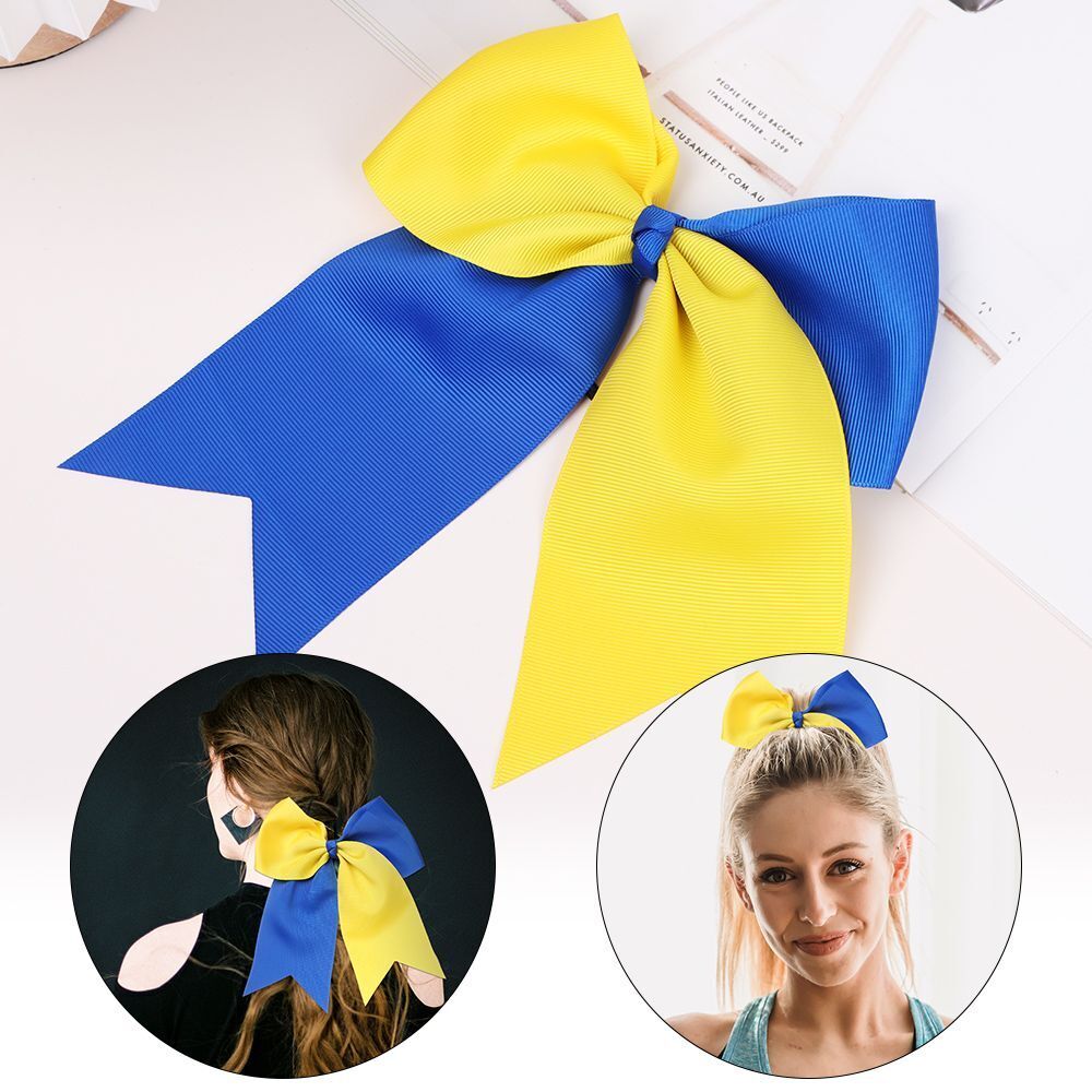 Hair Scrunchie Ukraine Flag Colour Hair Rope Bow-knot Hairband Hair Ring