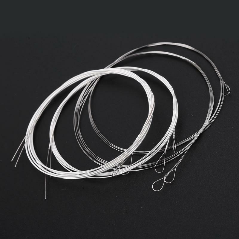 8 Pieces/Set 4 Sizes Durable Stainless Material Mercerized Mandolin Strings Pack