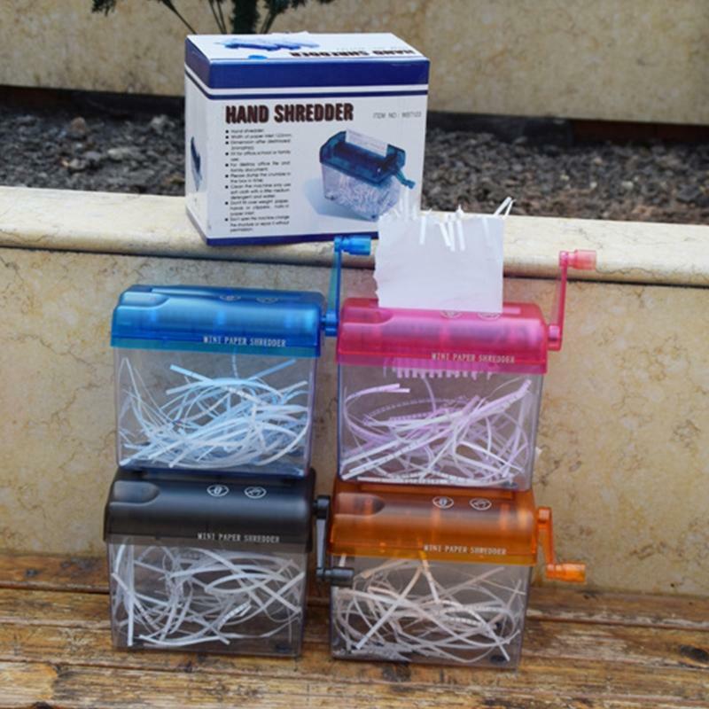 Mini Hand Shredder Portable Paper Shredder A6 Manual Shredder Documents Paper