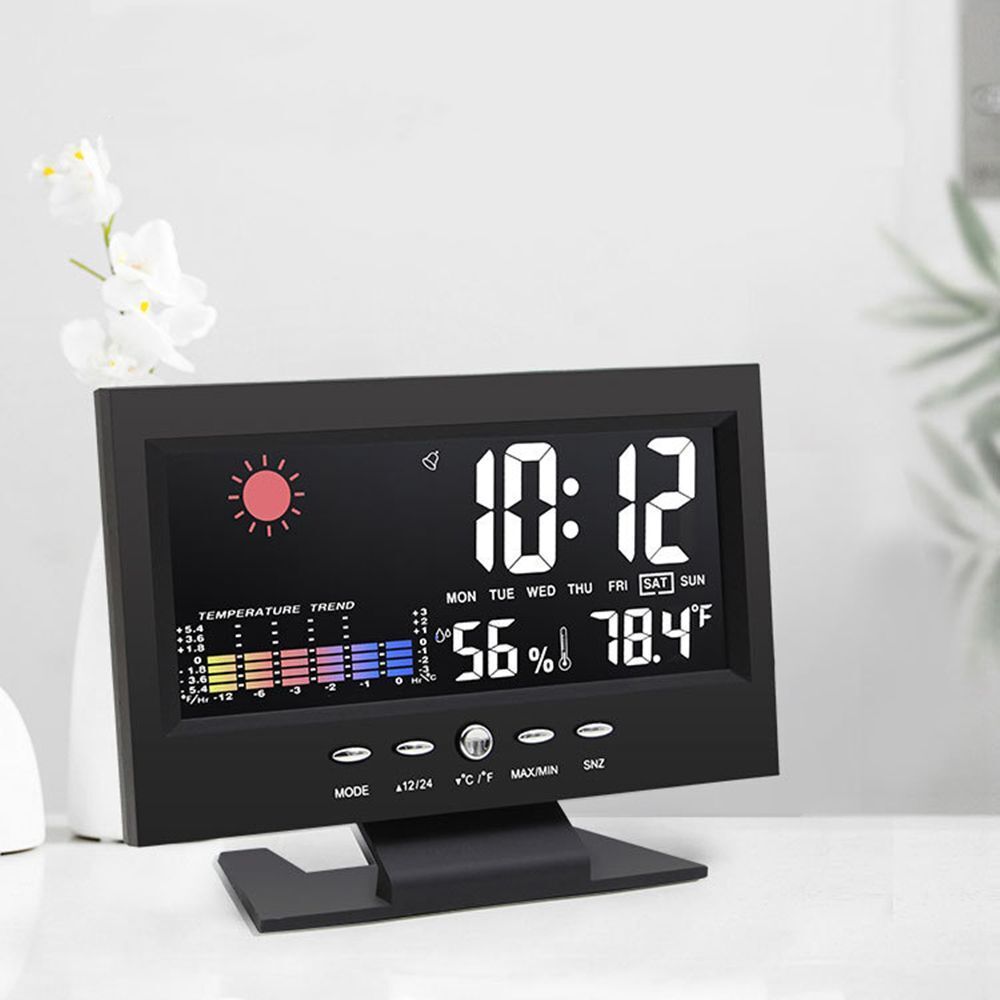 Humidity Weather Station Thermometer Alarm Clock Snooze Alarm Clock Calendar