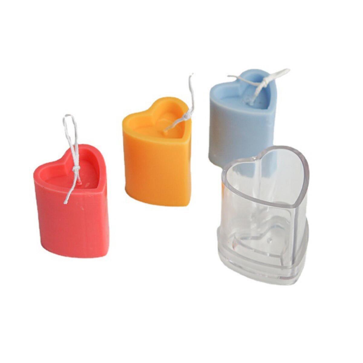 Candle Mold Candles Making Molds Decorative Love Heart Fluted Candle Mould