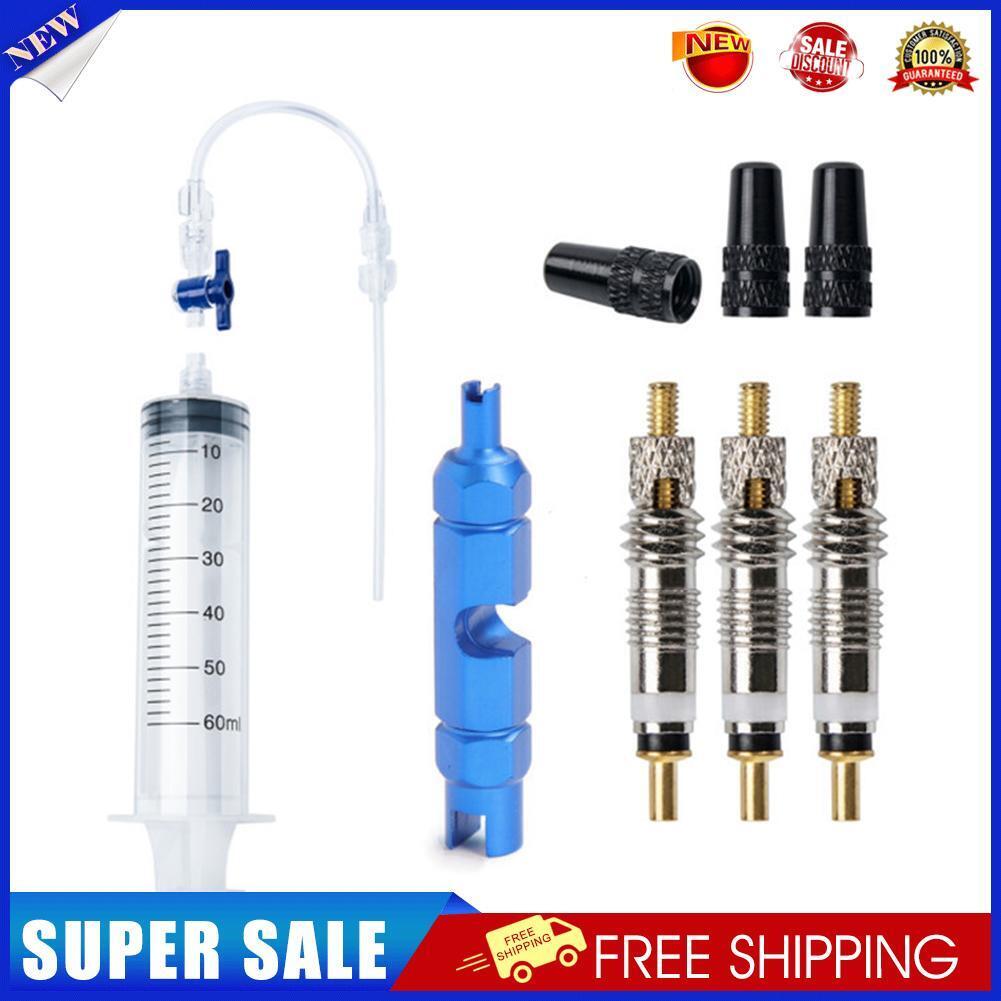 Bicycle Tubeless Tyre Sealant Injection Tool Bike Vacuum Tire Repair Liquid