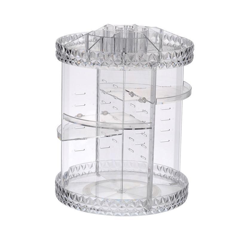 Rotating Makeup Organizer Multi Layers Cosmetic Storage Shelf Brush Holder Rack