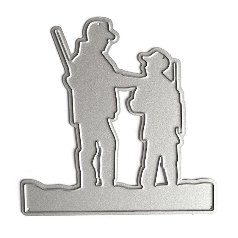 Dad and Son Mould Embossing Stencil DIY Printing Steel Mould for Album Making