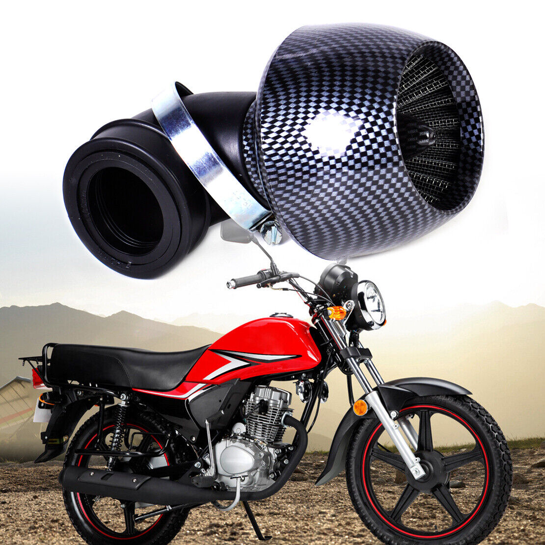 35/42/48mm Air Filter fit for 150cc & 250cc Scooter Moped Dirt Bikes ATV Quad Li